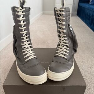 Men Rick Owens Cargo Grey/Milk